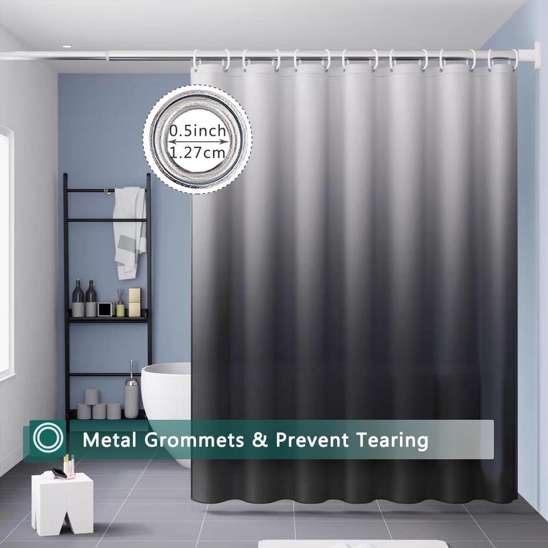 jssablo Shower Curtain Liner, 100% Waterproof Peva Shower Curtains with 3 Duty Heavy Bottom Magnets and 12 Rust Proof Grommets, 72x72 Weighted Shower Liner for Shower Stall, Bathtubs - Image 2